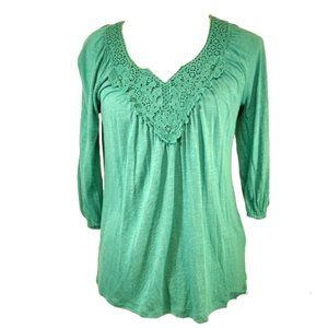 APT.9 Teal 3/4 Sleeve Tunic Top Size S